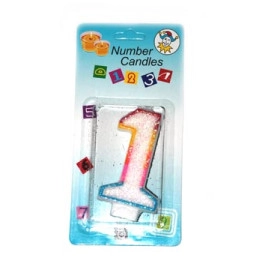 Свічка декоративна (цифра 1), 1 шт