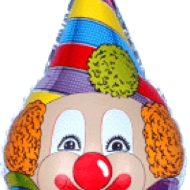 Голова клоуна міні *14 902009 Фольга