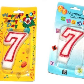 Свічка декоративна (цифра 7), 1 шт
