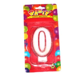 Свічка декоративна (цифра 0), 1 шт