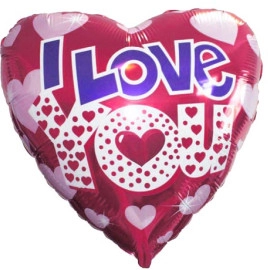 201690 Серце 18" (фольга)  з мал.