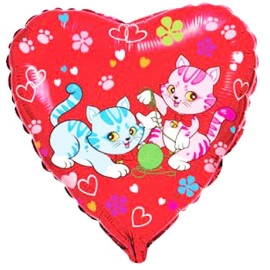 201696 Серце 18" (фольга)  з мал.