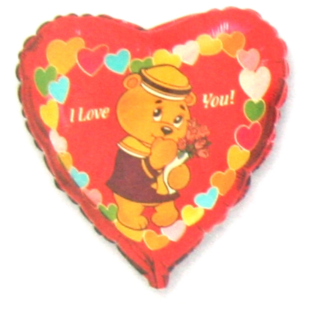 201551 Серце 18" ЯТЛ Ведмедик в сердечках
