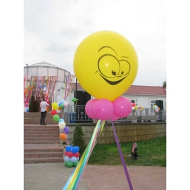 19 пастель 02 жовтий з мал. "ПОСМІШКА" (50шт/уп)