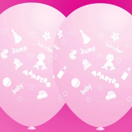 12 пастель 06 рожевий з мал. "МАЛЯТКО (дівчинка)" (100шт/уп)