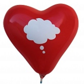 Серце 11 пастель 05,45 червоне з мал.  "Хмаринка" для напису побажань (100шт/уп)
